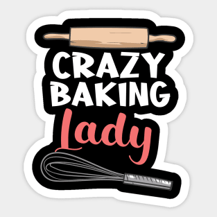 Crazy Baking Lady Sticker
